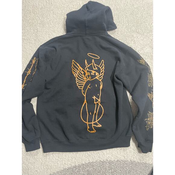 Jaden Hossler Angels & Demons Merch Gildan Men's Sz S Hoodie Sweatshirt Black - Picture 2 of 8